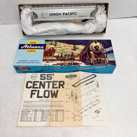 Athearn Trains in Miniature 415 Union Pacific 24023 Gray Bev Del Cntr Flo Hopper - Picture 1 of 8